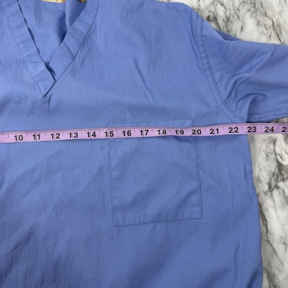 Short Sleeve Reversible Scrub Top Medium Blue Encompass Surgeon Doctor Costume - Picture 3 of 3